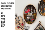 Woodland Mushroom Snail SVG laser, an Object Graphic by HelloWood (Thumbnail 2 of 3)