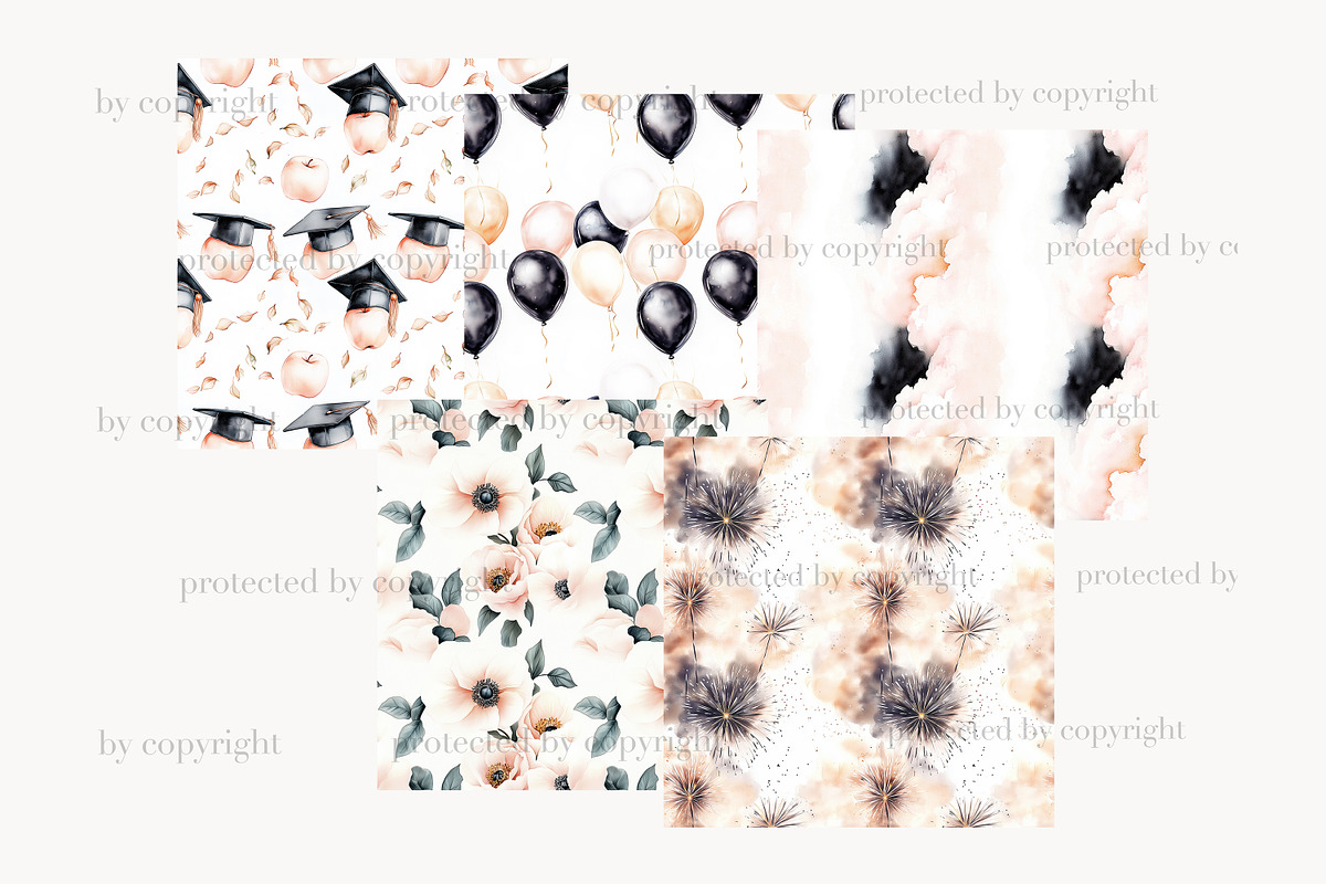 Graduate Paper and Pattern, a Pattern Graphic by GlamArtZhanna (Photo 3 of 4)