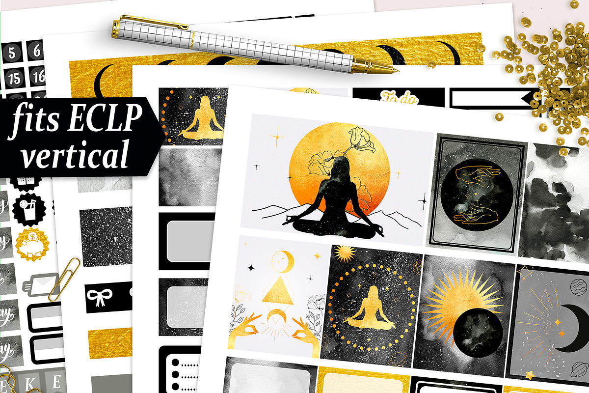 Erin Condren VERTICAL stickers, a Design Template by DigitalDesignAI (Photo 1 of 4)