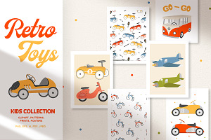 Vintage Toys Clipart & Patterns