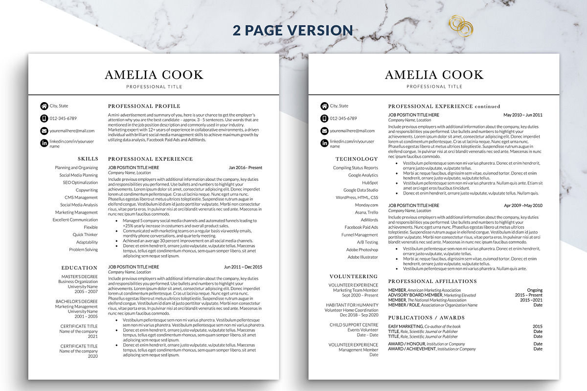 Modern Simple CV Resume Template, a Resume Template by BestResumes.Co (Photo 2 of 8)