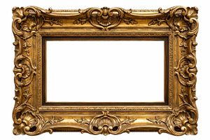Baroque gold frame, a Poster Template by VetalStock