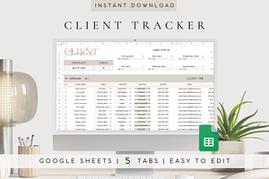 Client Tracker Google Sheets, a Templates & Theme by BRANDcontent