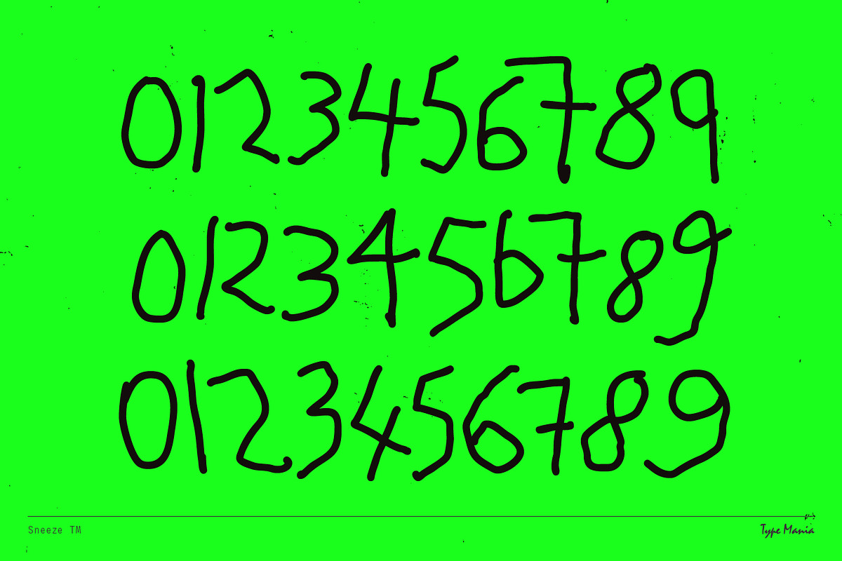 Sneeze TM – True Scribble, a Handwritten Font by Type Mania (Photo 9 of 11)