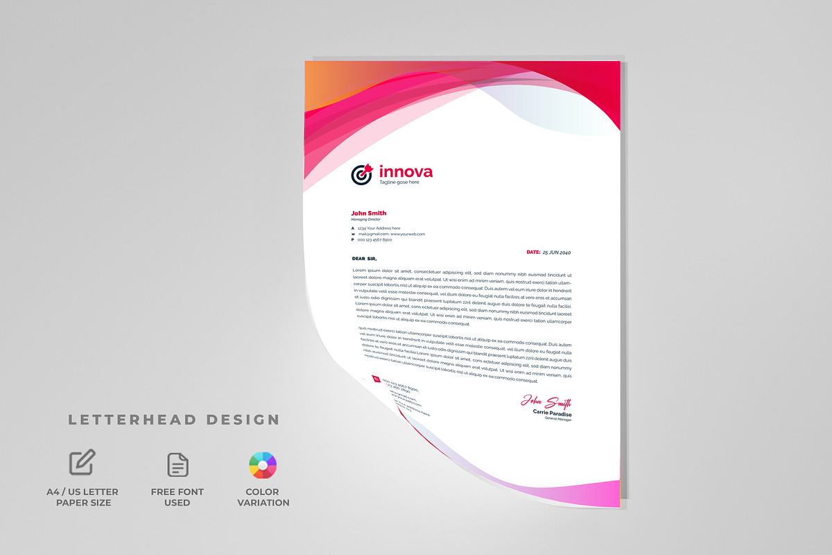 Letterhead, a Stationery Template by mdmijanur0187 (Photo 2 of 10)