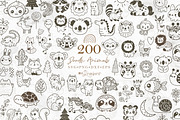 Cute Animal Svg Bundle, doodle 129, an Illustration by Drawberx (Thumbnail 1 of 10)