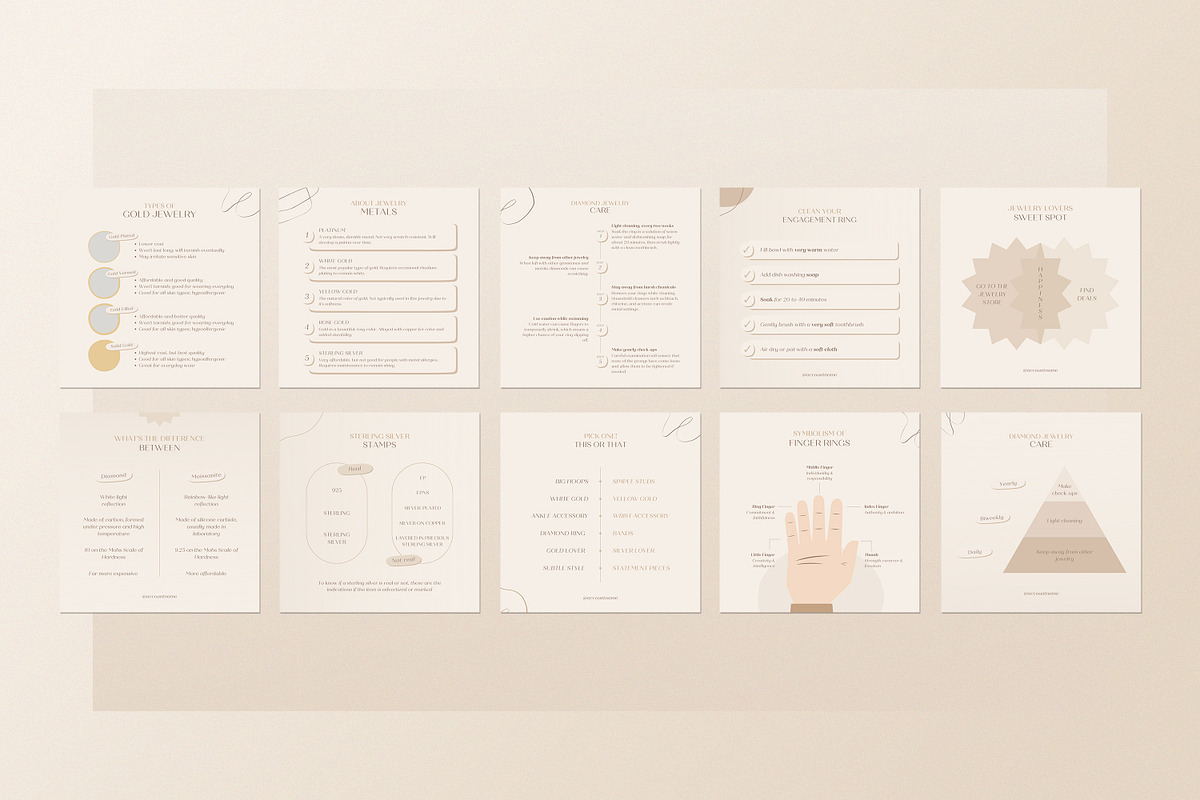 Jewelry Instagram Templates | CANVA, a Social Media Template by Wildnun Studio (Photo 9 of 26)