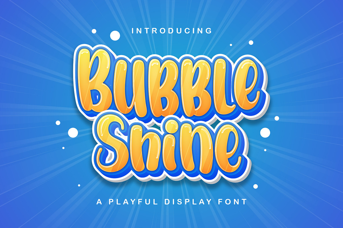 Bubble Shine - Playful Display Font, a Handwritten Font by StringLabs (Photo 1 of 12)
