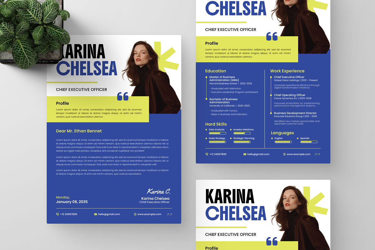 Blue Green Modern Corporate Resume, a Resume Template by Annora Studio (Photo 4 of 6)