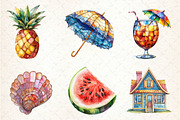 Stained Glass Summer Clipart, an Illustration by Dream Creation (Thumbnail 6 of 6)