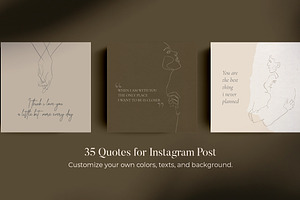 Instagram Quote Line Art PS CANVA