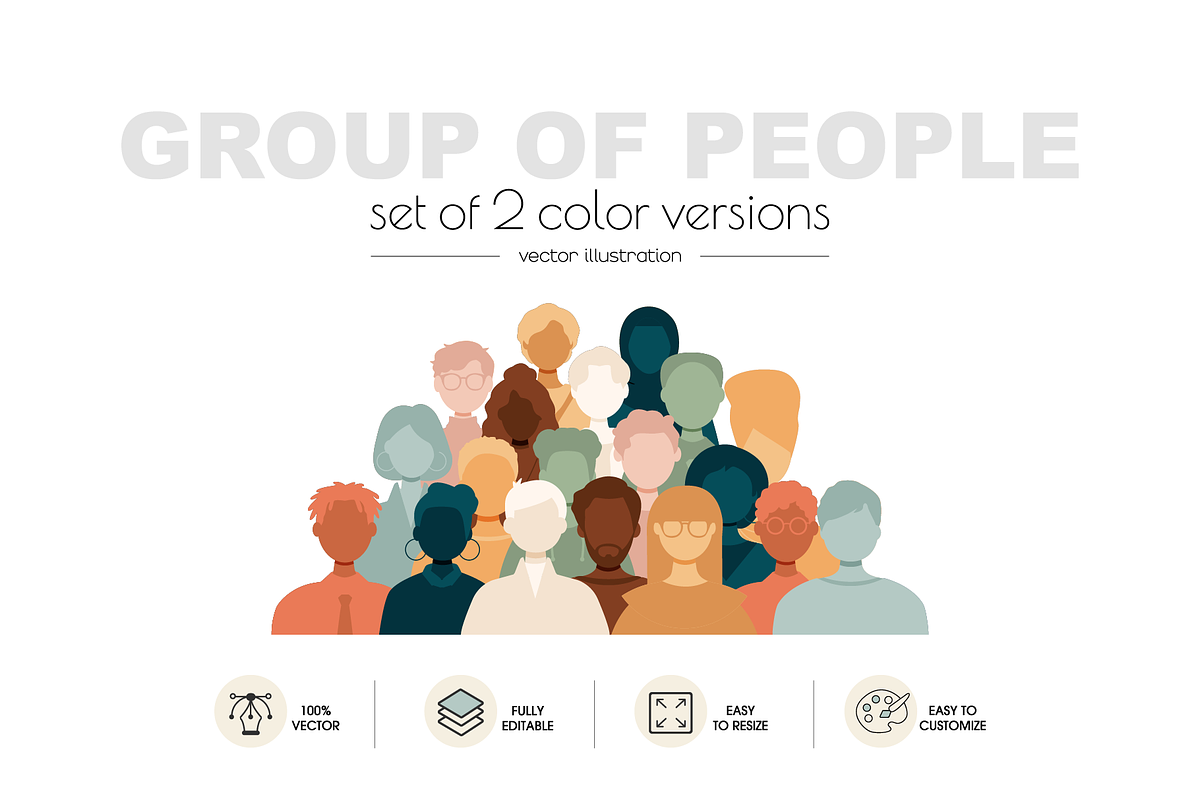 Group of people collection, a Person Illustration by Stafeeva (Photo 1 of 6)