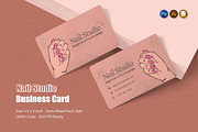 Nail Studio Business Card, a Business Card Template by Esensifiksi.studio (Thumbnail 1 of 2)