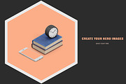 Isometric Office Scene Mock-up, an iPhone Mockup by IsometricWorld (Thumbnail 4 of 7)