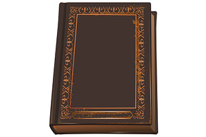 Closed book with leather cover