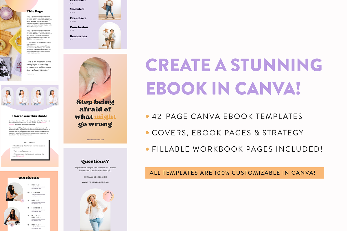 Coach Ebook Workbook Templates Canva, a Marketing Template by My Social Boutique (Photo 2 of 9)