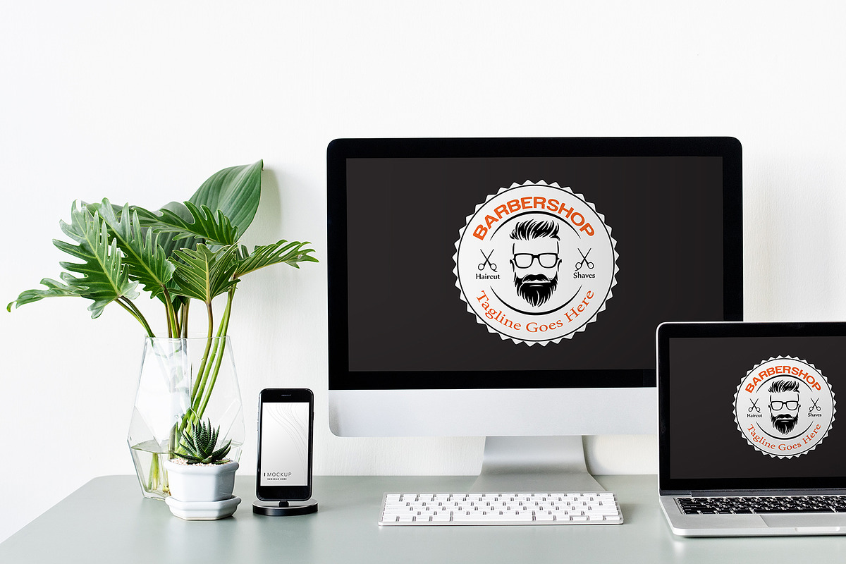 Luxury Barbershop Logo Design, a Branding & Logo Template by YUDesignStore (Photo 3 of 8)