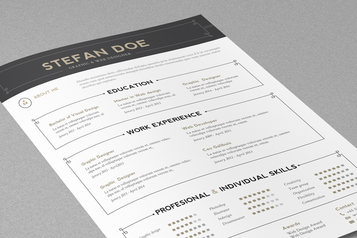 Retro Resume, a Resume Template by sz81 (Photo 1 of 4)