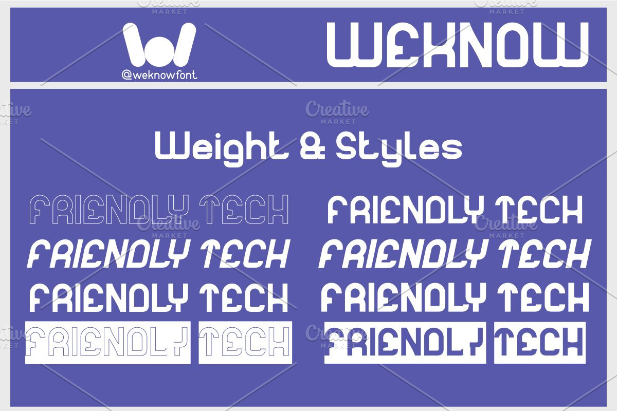 Friendly Tech font, a Font by weknow (Photo 7 of 8)