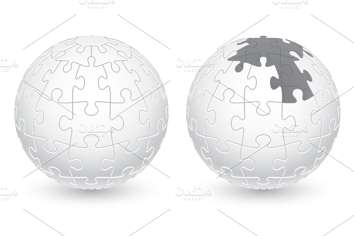Jigsaw Puzzle Ball, an Illustration by Maril