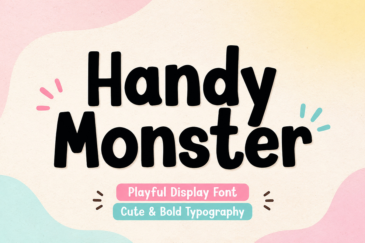 Handy Monster, a Slab Serif Font by Wow Magic (Photo 1 of 6)