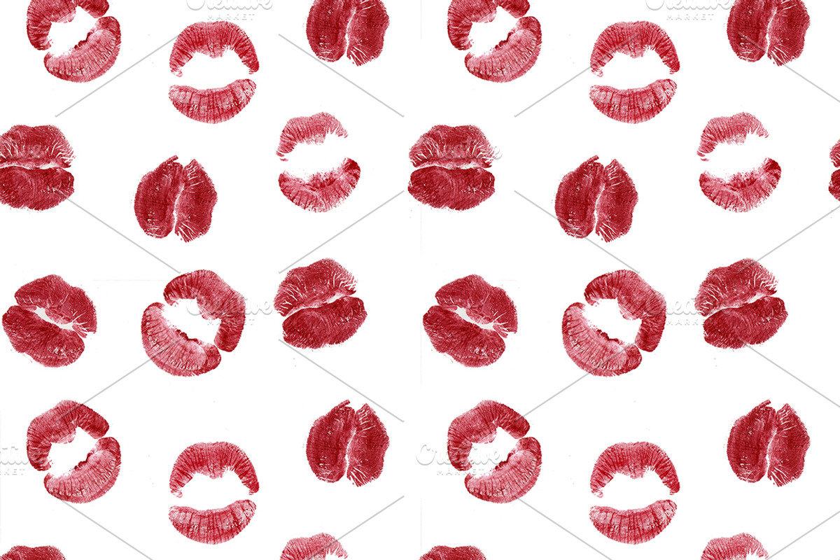 Kiss trace patterns, a Pattern Graphic by Alena Stoyko design