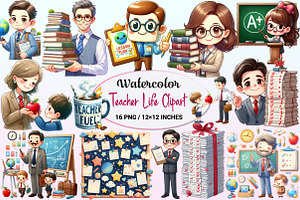 Teacher Life Clipart., a Graphic by CitraGraphics