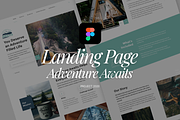 Adventure, Travel, Retreat LP Figma, a Templates & Theme by vikes.art (Thumbnail 1 of 9)