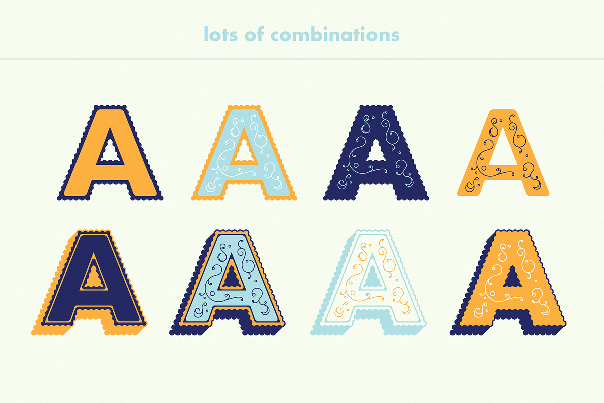 Elise - Layered Typeface preview 2