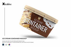 Ice Cream Container Mockup, a Packaging Mockup by Xtrahive