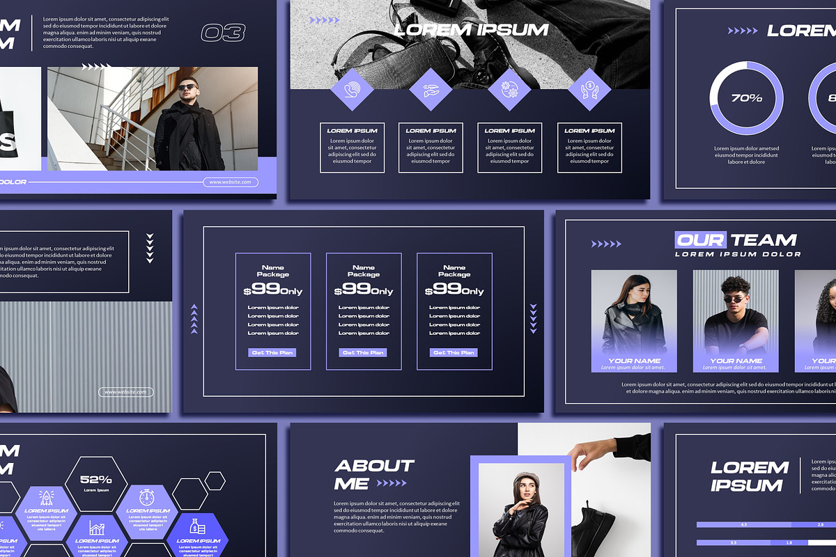 Dark Purple Powerpoint Template, a Presentation Template by SKY CREATION (Photo 5 of 6)