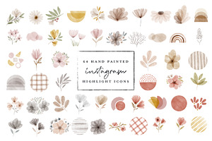 64 instagram highlight icon bundle