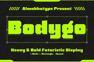 Bodygo – Boxy Display Font