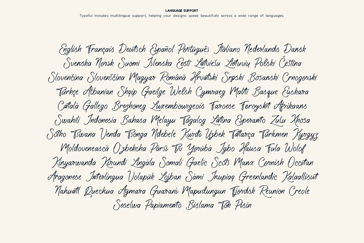Typeful - Handwritten Script Font, a Script Font by Only Fonts (Photo 12 of 16)