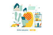 Online education - illustrations, an Education Illustration by LaVika (Thumbnail 3 of 11)