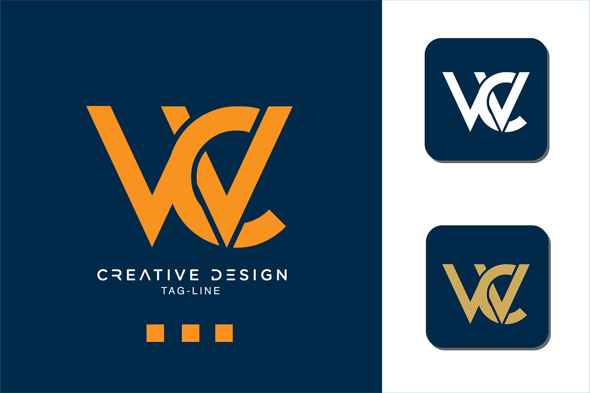 Alphabet Letters Icon Logo WC or CW, a Branding & Logo Template by design_proleague
