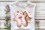 Kawaii Pink Gingerbread Man Sublimat, an Illustration by CraftArtStudio (Thumbnail 5 of 6)