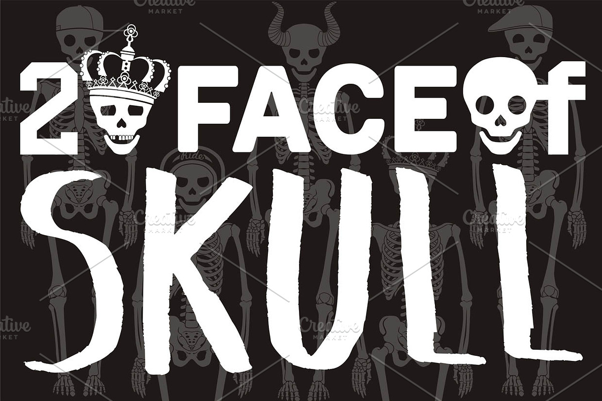 20 FACE OF SKULL
