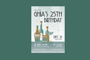 Birthday Invitation Art Deco Theme, a Card Template by Neermana (Thumbnail 3 of 3)