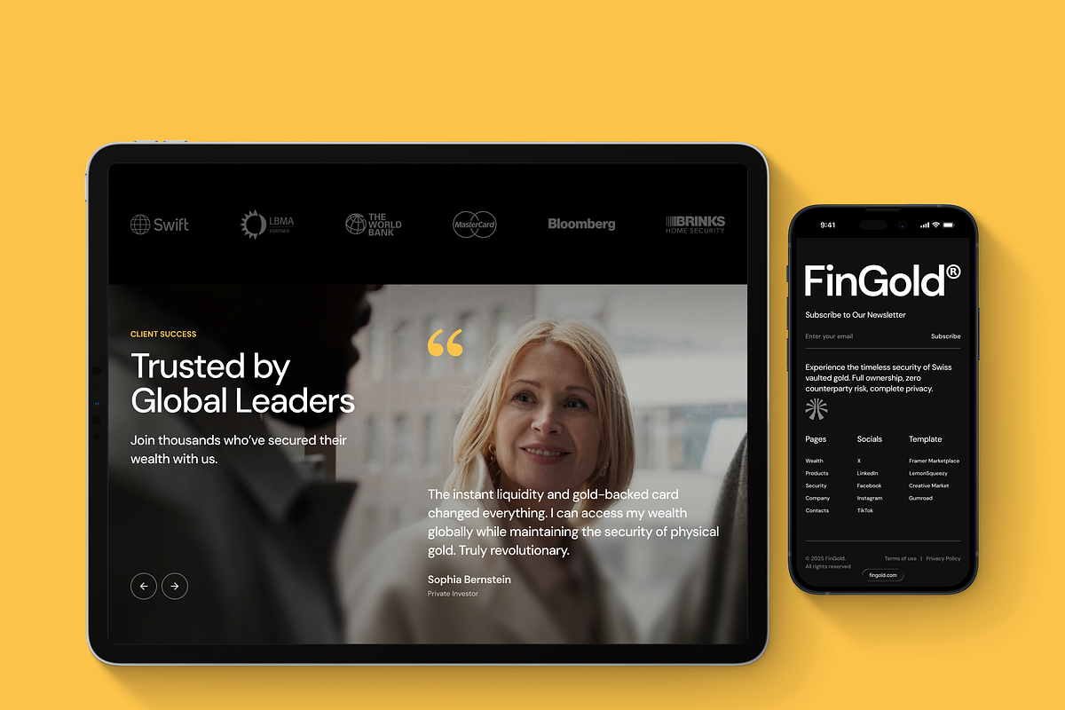 Fingold: Wealth & Banking Template, a Landing Page Template by Saidmakhmud (Photo 2 of 4)