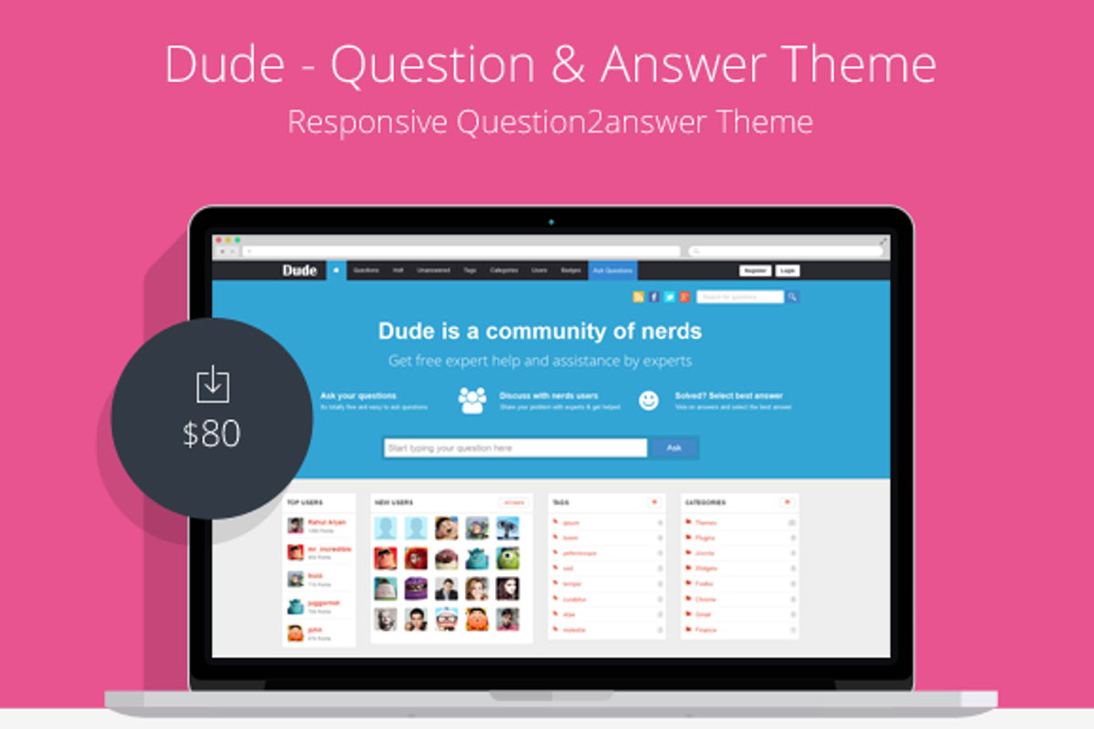 Dude - Question and Answer Theme, a Templates & Theme by Rahul Aryan