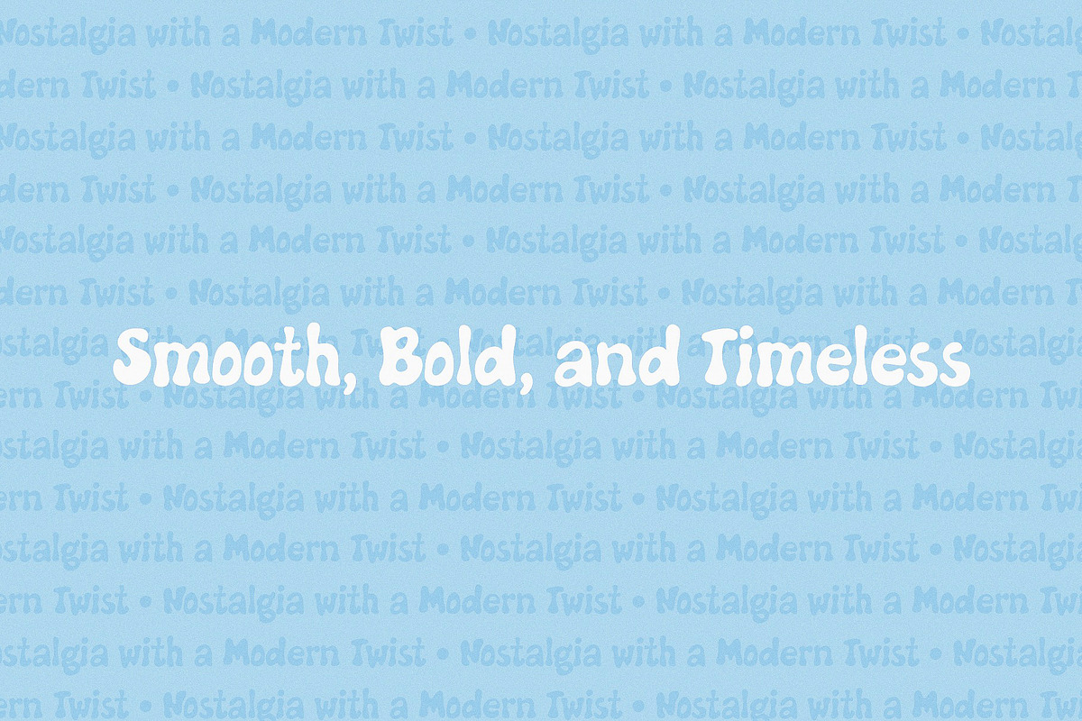 Milky Boom - Retro Groovy Font, a Handwritten Font by Kokoshka (Photo 2 of 8)