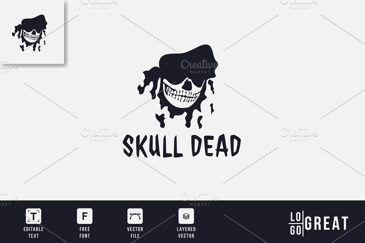 Skull dead logo, a Branding & Logo Template by Izalsye (Photo 2 of 5)