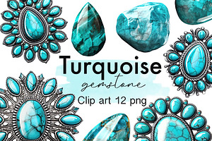 Western Turquoise Gemstone Clipart