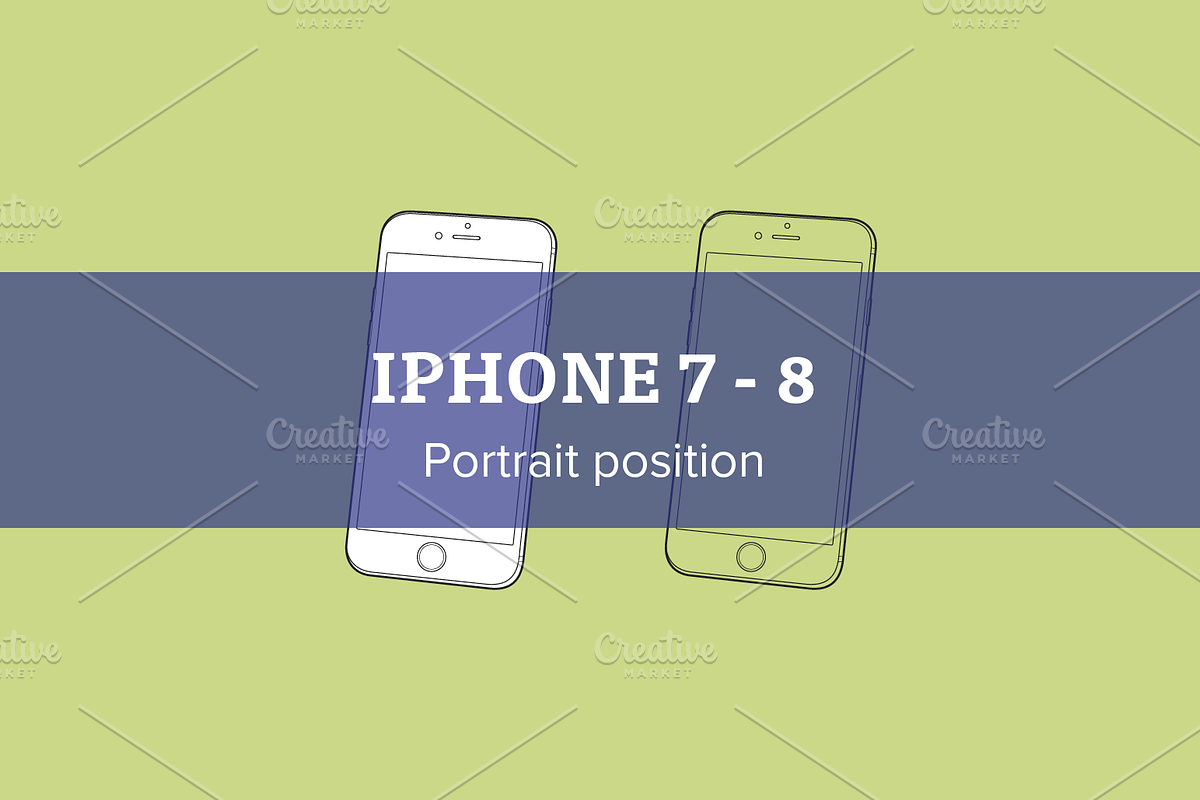Apple iPhone 7 - 8 Portrait position, a Technology Illustration by ...