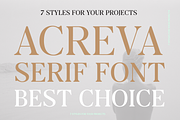 Acreva: Universal Serif Font, a Serif Font by Andfonts (Thumbnail 1 of 8)
