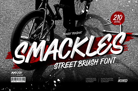 Smackles - Street Brush Font, a Handwritten Font by ikiiko