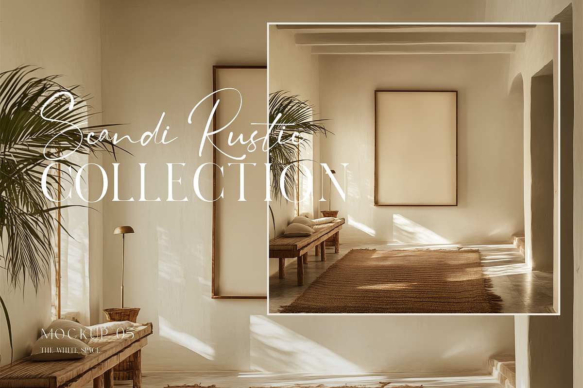 Scandi Rustic Frame Mockup Bundle, a Household Mockup by The White Space Co. (Photo 6 of 9)