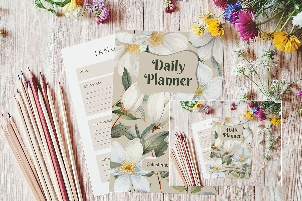 Two A4 Page Mockup Pencils PA-WI-02, a Books & Magazine Mockup by Callistemon Creative (Photo 6 of 7)