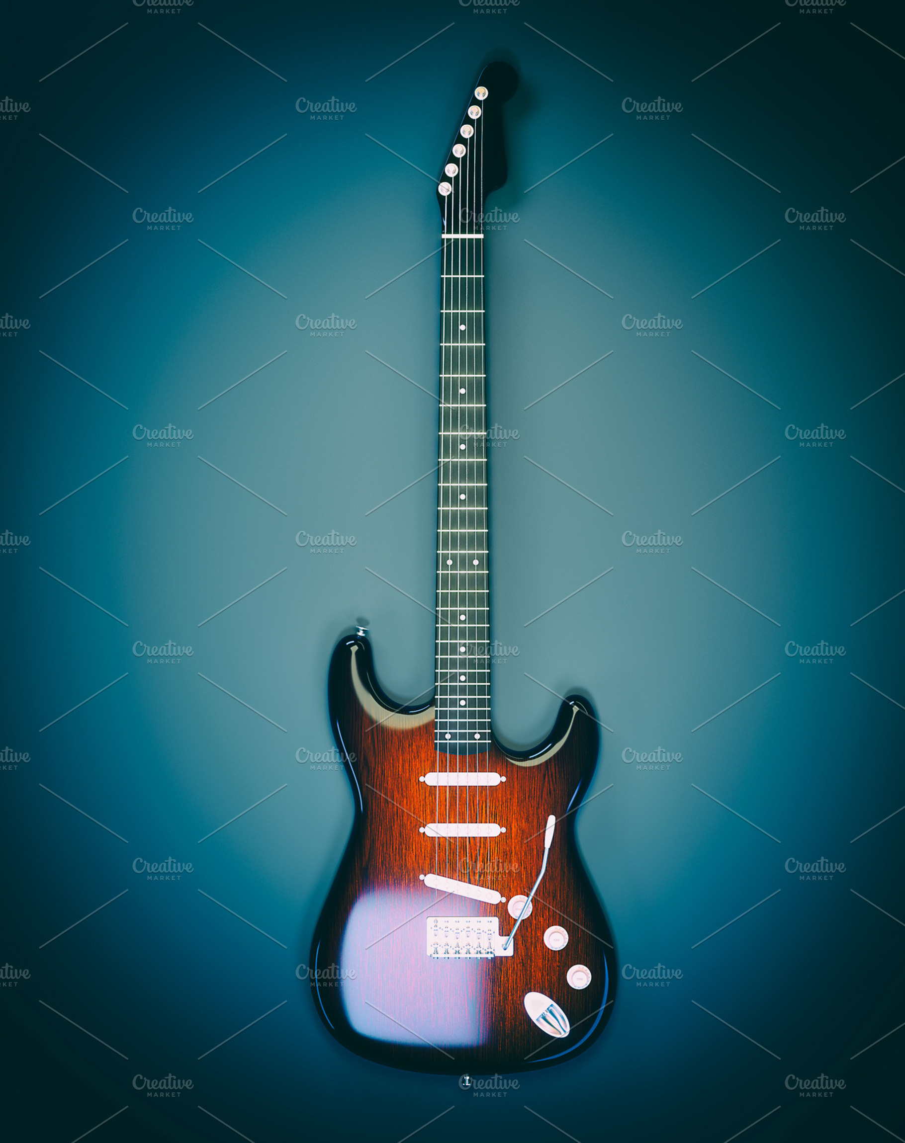 Electric guitar stock photo containing guitar and backgrounds, an Arts & Entertainment Photo by adamadam